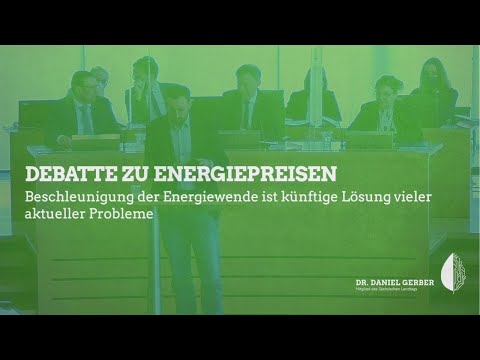 Rede im Landtag: Beschleunigung der Energiewende ist künftige Lösung vieler aktueller Probleme