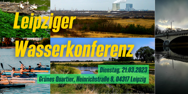 Sharepic zur Leipziger Wasserkonferenz mit Datum und Ort der Veranstaltung.